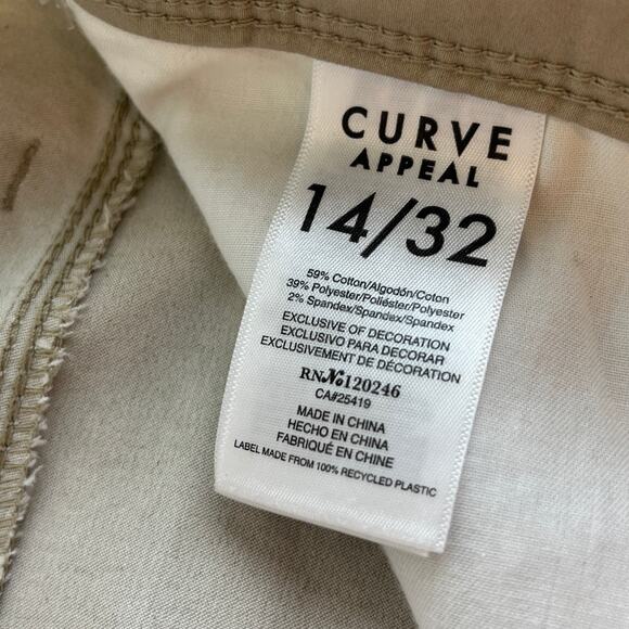 Curve Appeal Khaki Minimalist Jeggings Size 14/32 - Picture 2 of 11